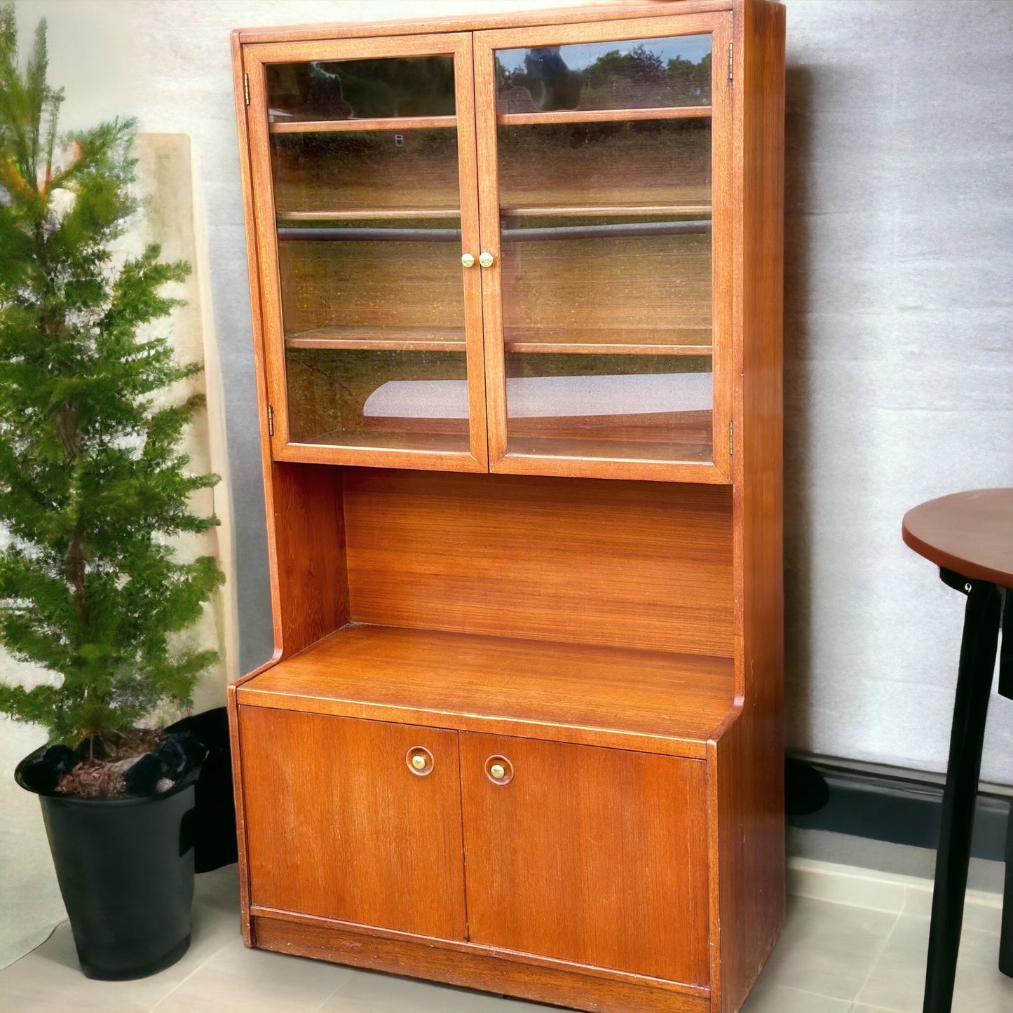 Vintage Mid Century Modern Danish Style Display Cabinet.