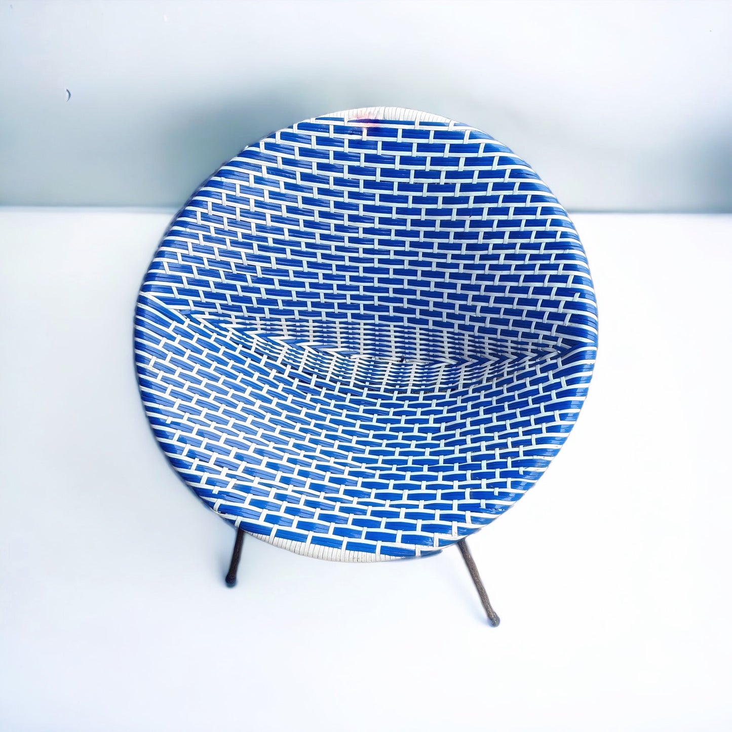 Vintage Garden Home 1950’s Sputnik Satellite Woven Vinyl Chair