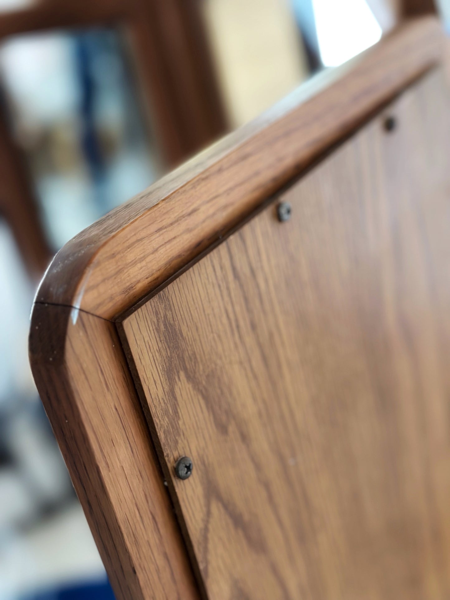 1970s Tri Fold Oak Surround Mirror Floor Standing or Wall Mounted