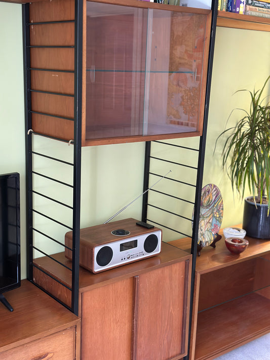 Genuine Ladderax, designed by Robert Heal for Staples 1964, Teak and Black Steel.
