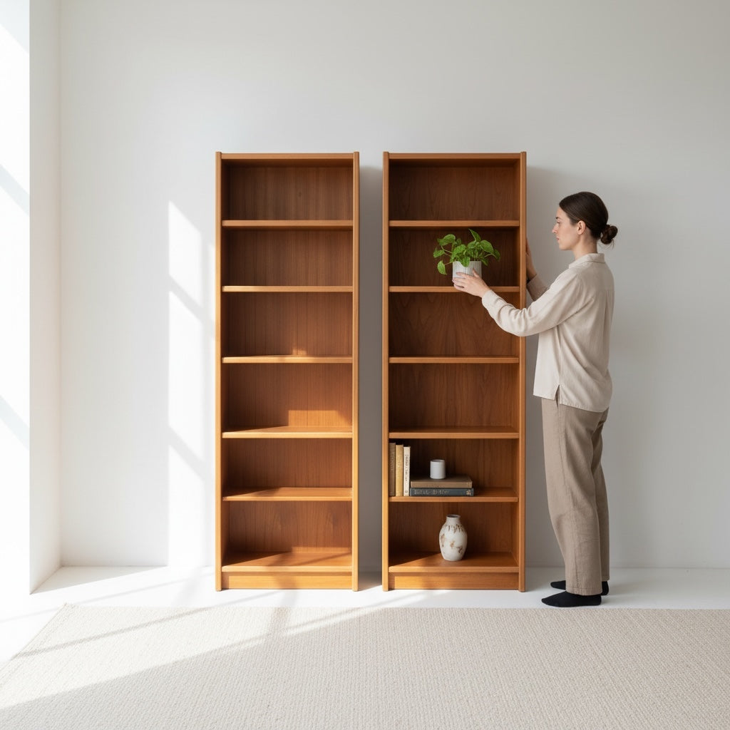 Pair of Danish Teak Bookcases, Uldum Møbelfabrik, 1960s–70s