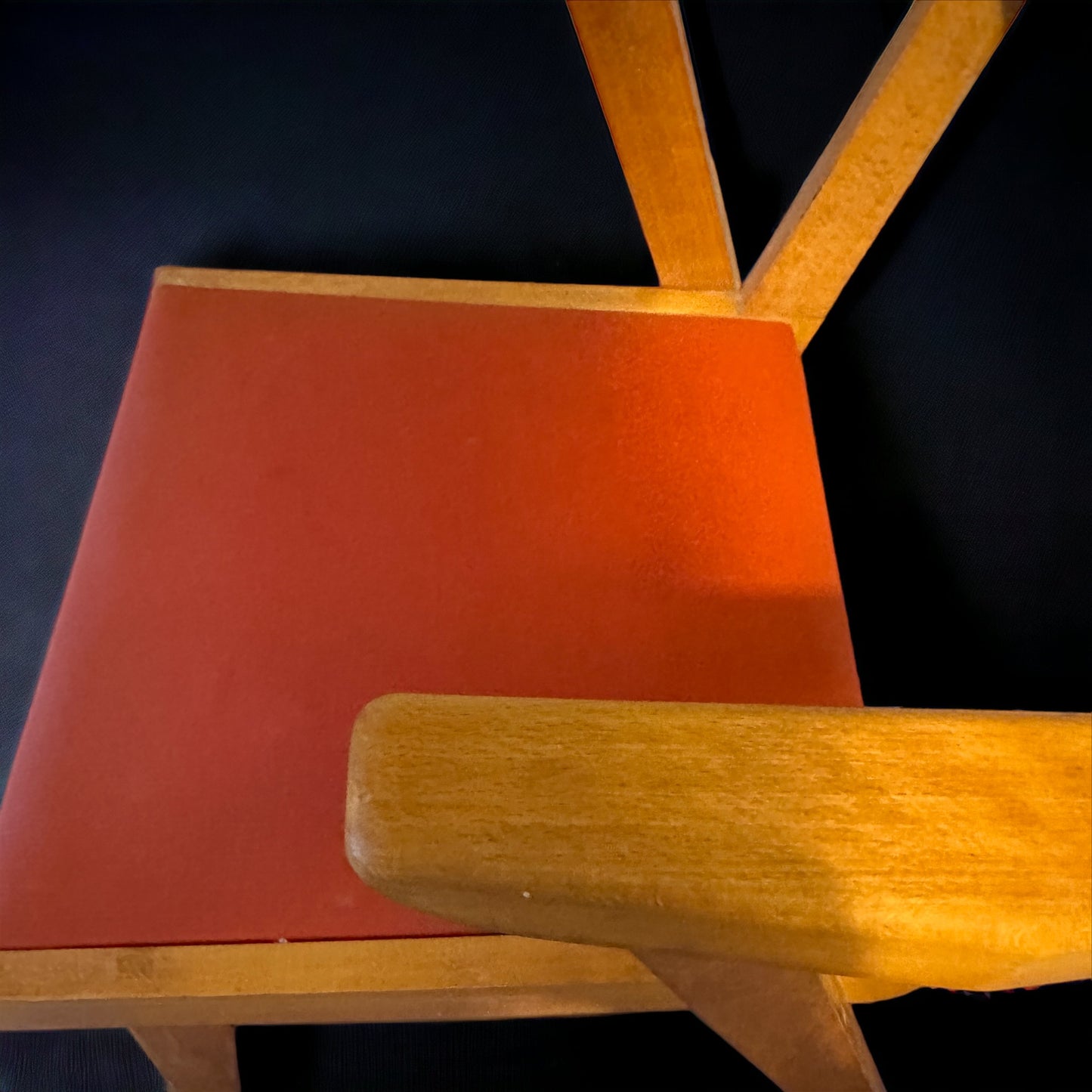 Vintage French Modernist Beech Cafe Desk Chair