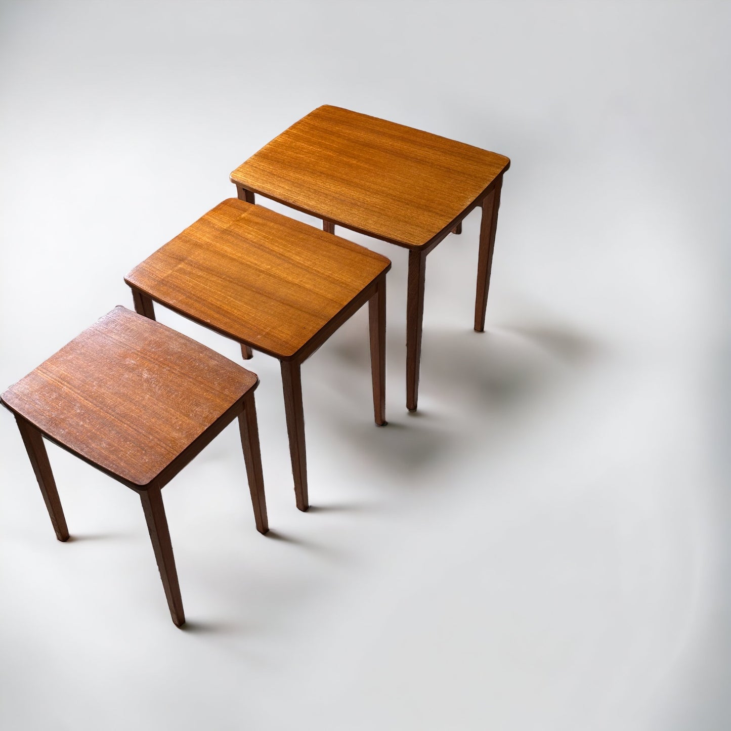 Danish Midcentury Modernist Nested Tables in Teak