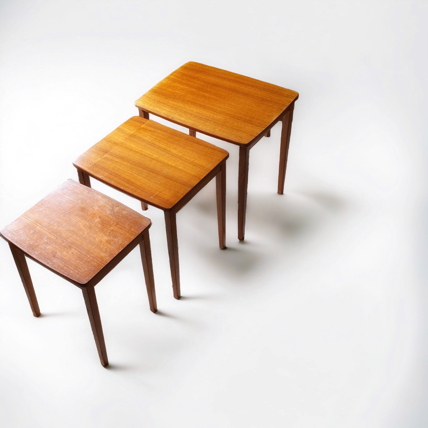 Danish Midcentury Modernist Nested Tables in Teak