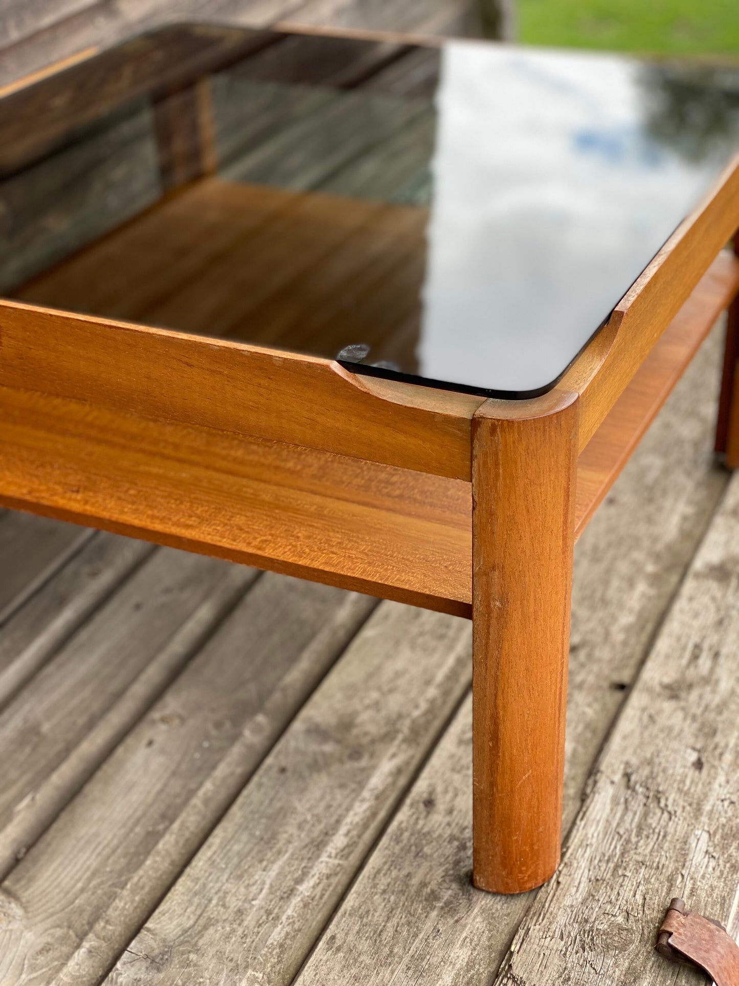 Glass top coffee table from the 1970’s by the Myer Furniture Company Danish Scandinavian Style