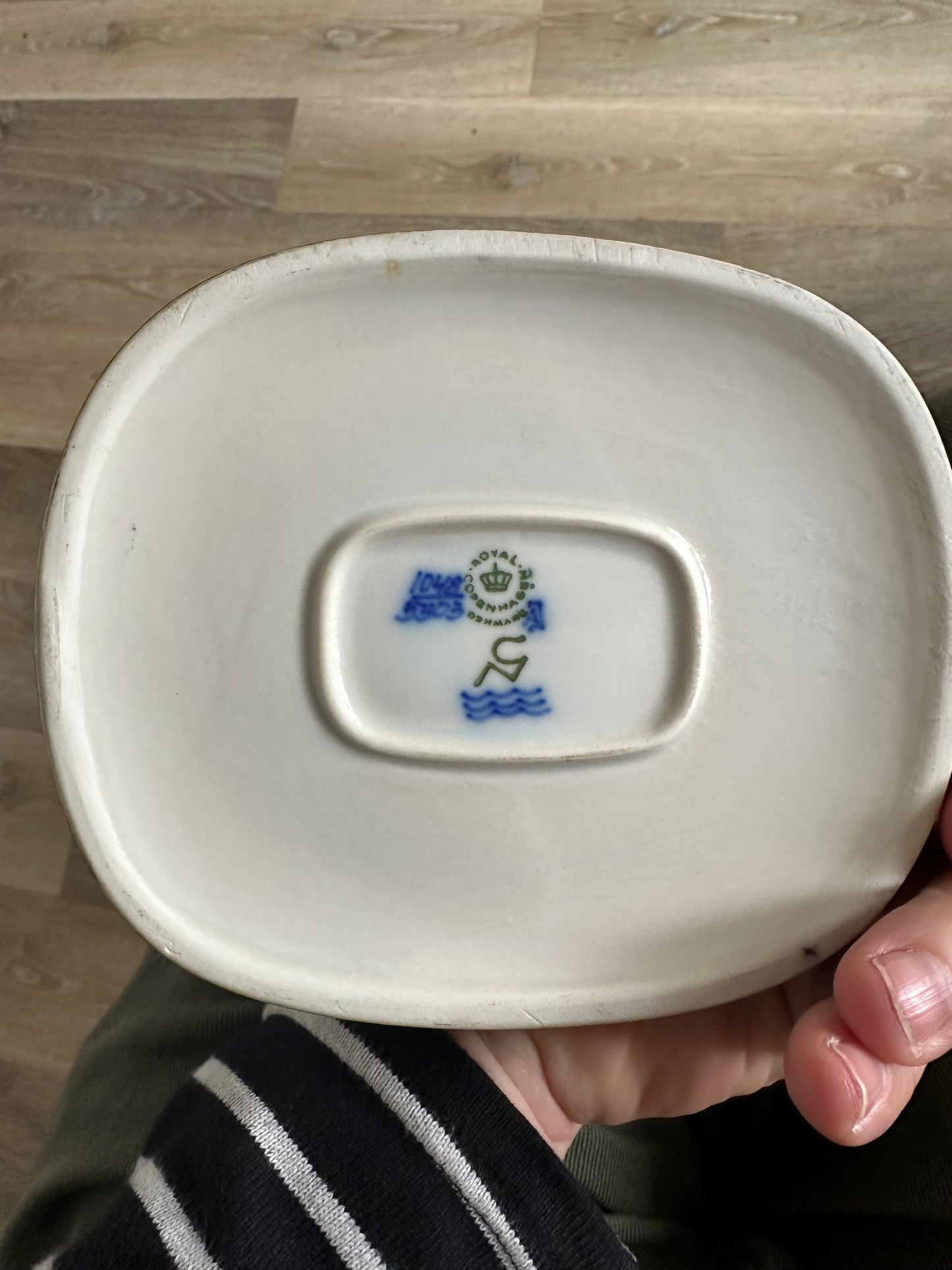 Nils Thorsson for Royal Copenhagen Dish Baca Earthenware with Eider Ducks. Circa 1965
