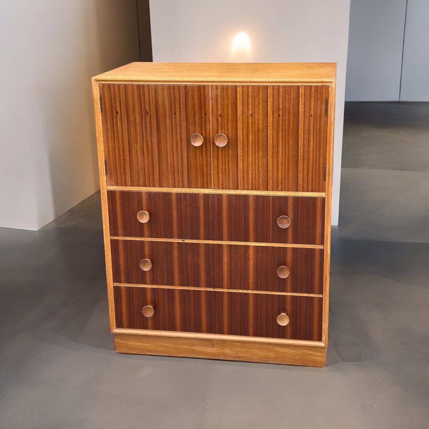 Vintage Mid Century Danish "Meredew" Tall Boy Storage Drinks Cabinet