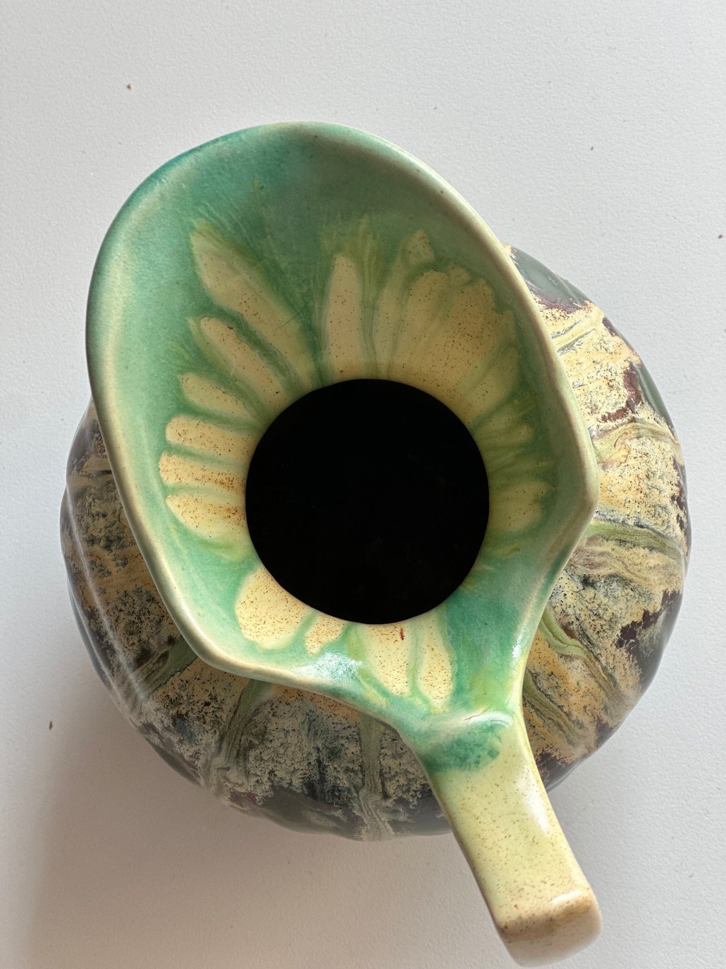 Faïencerie de Thulin Art Deco Ceramic Vase / Thulin Small Pitcher / Antique Belgium Pottery