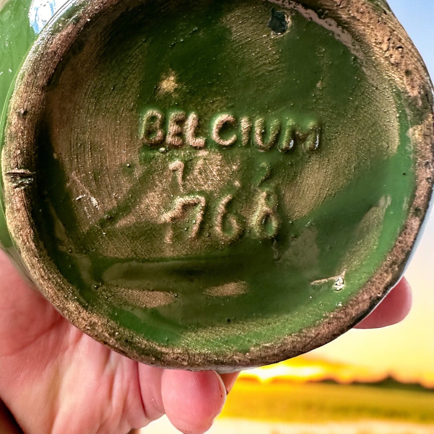 Faïencerie de Thulin Art Deco Ceramic Vase / Thulin Small Pitcher / Antique Belgium Pottery