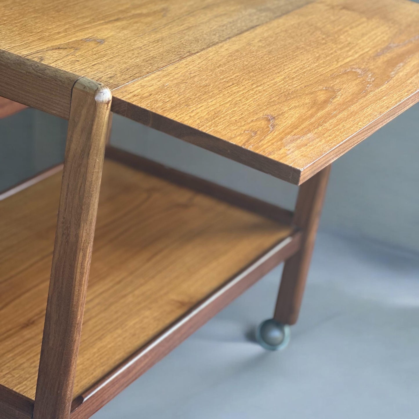 Teak Mid Century Modern Drop Leaf Bar / Drinks Cart Scandinavian Danish Gplan