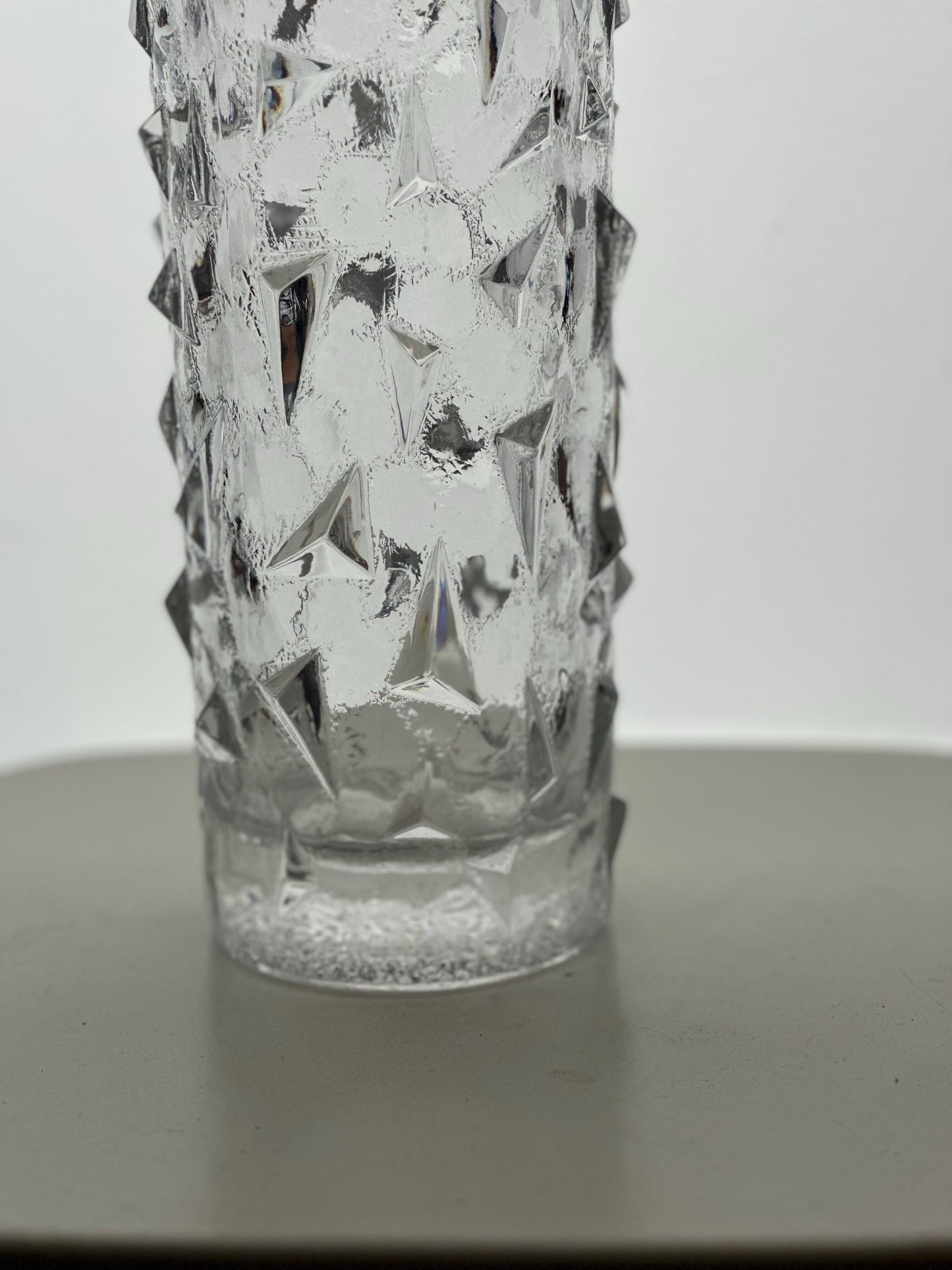 Vintage Vaclav Horacek Sklo Pressed Lead Crystal Vase