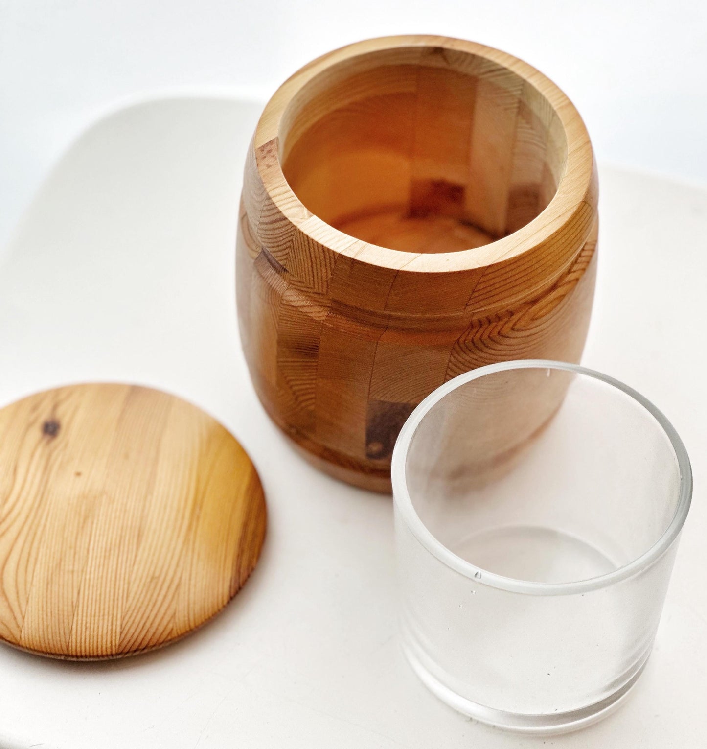 Vintage Swedish Wooden Container from Sandbergs Nora Stad Rustic Modern
