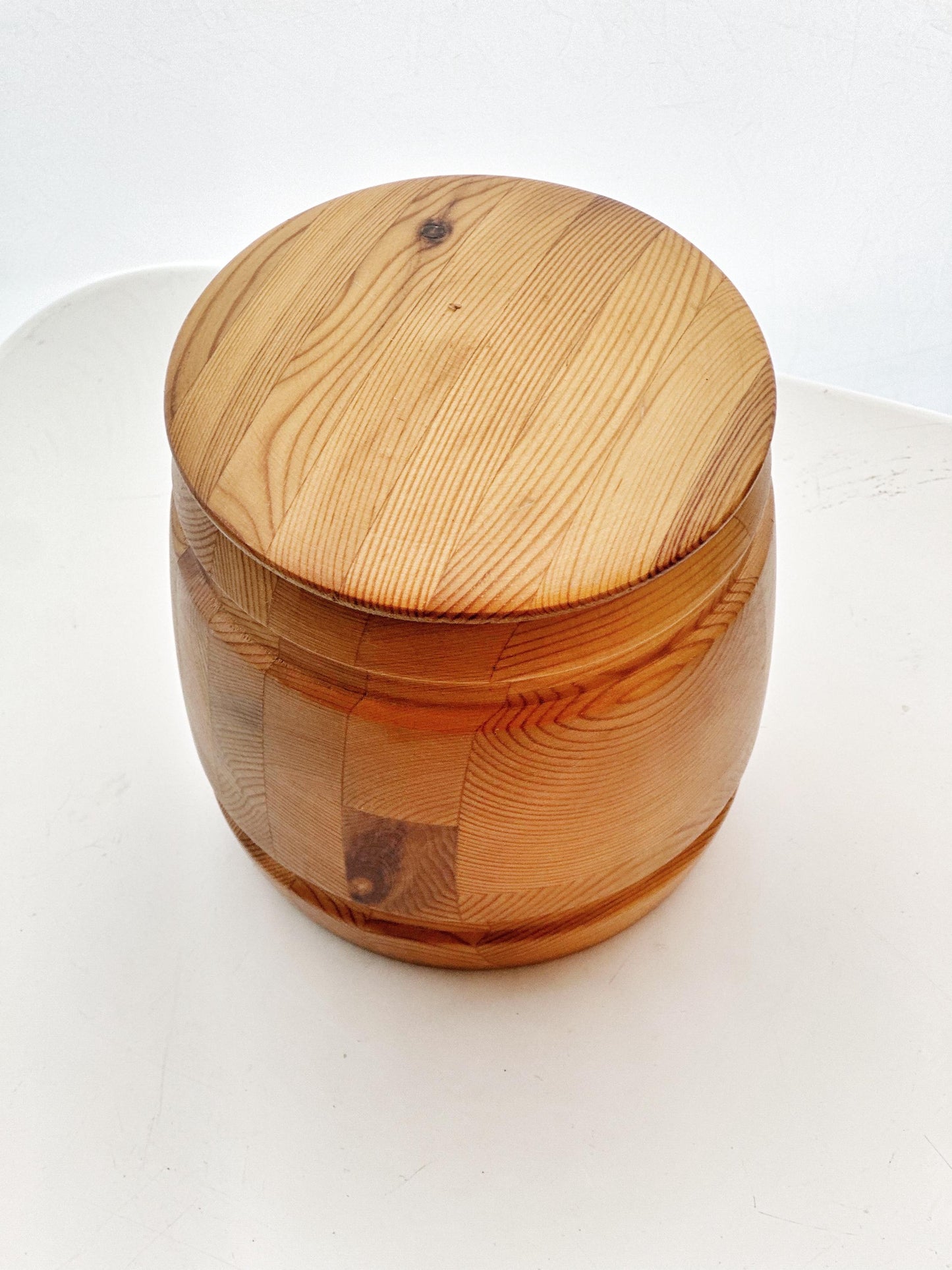 Vintage Swedish Wooden Container from Sandbergs Nora Stad Rustic Modern