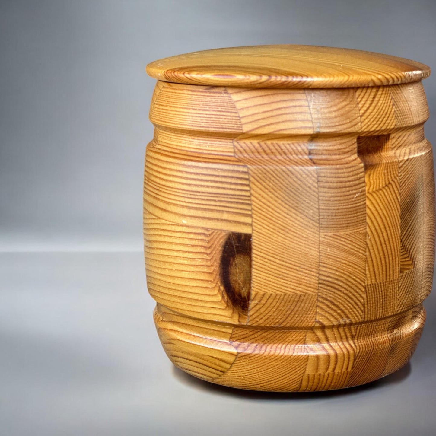 Vintage Swedish Wooden Container from Sandbergs Nora Stad Rustic Modern