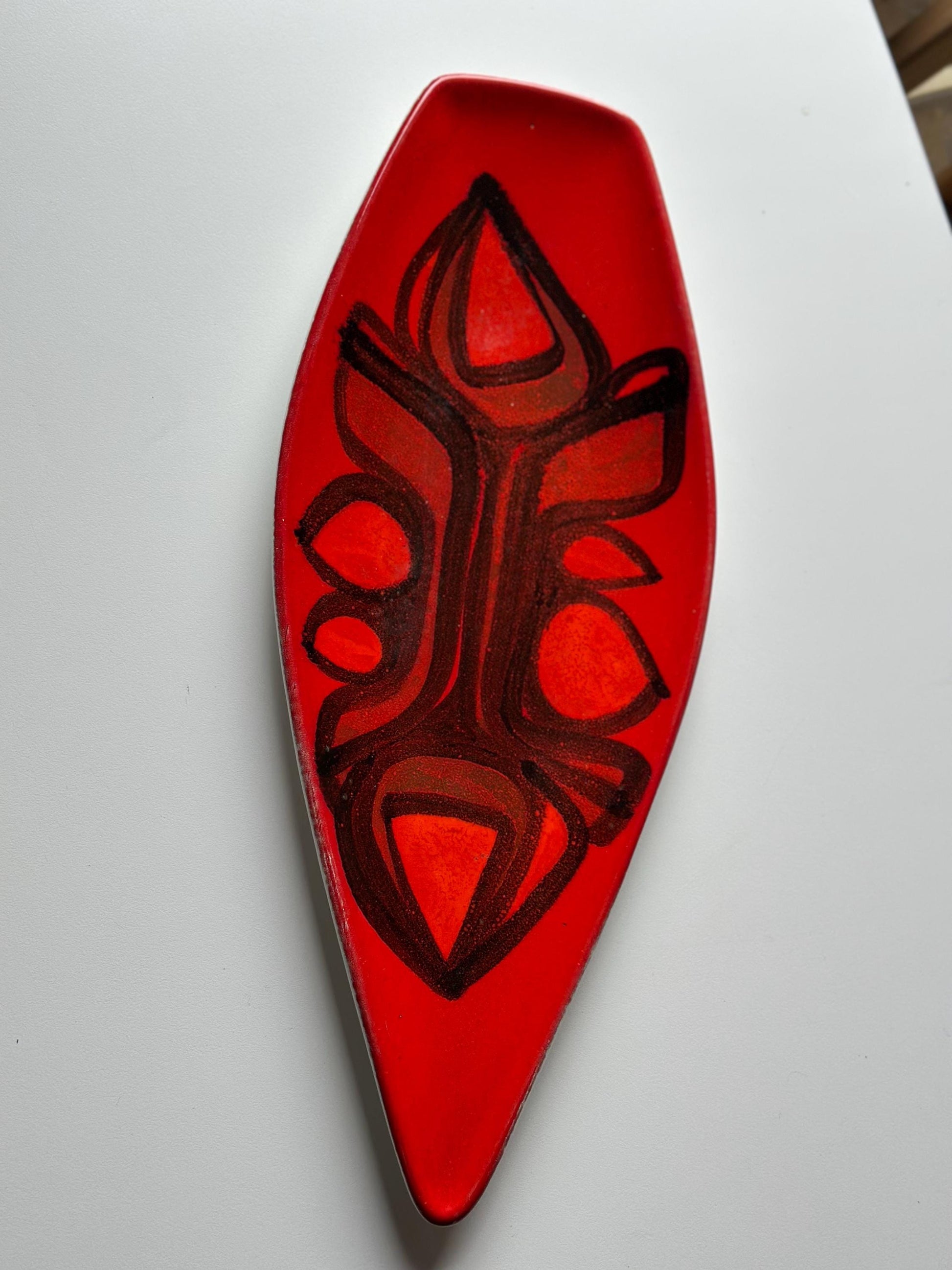 Modernist Poole Pottery Aegean Large Dish, c.1965–72 with Monogram Attributed to Diana Davis