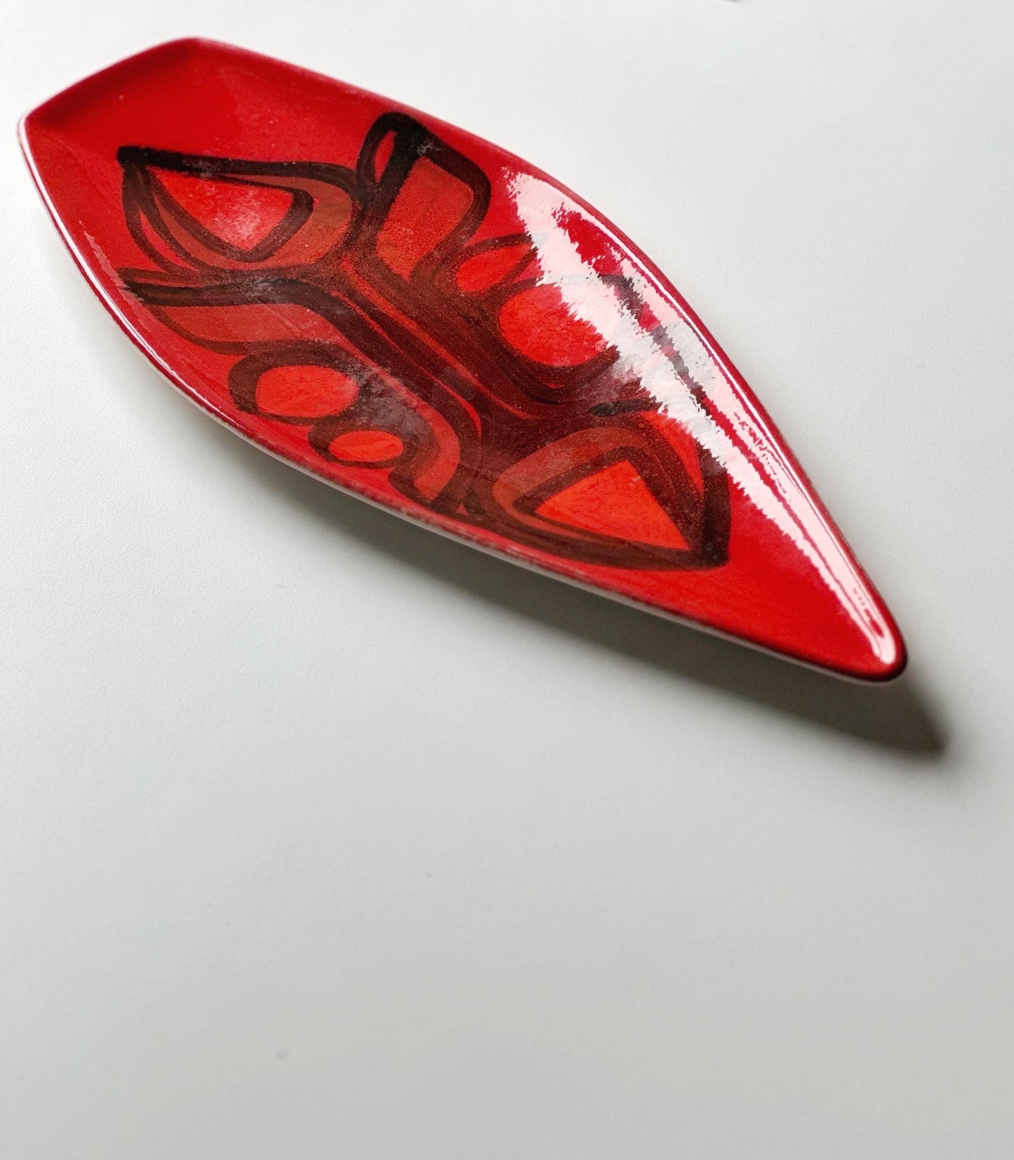 Modernist Poole Pottery Aegean Large Dish, c.1965–72 with Monogram Attributed to Diana Davis