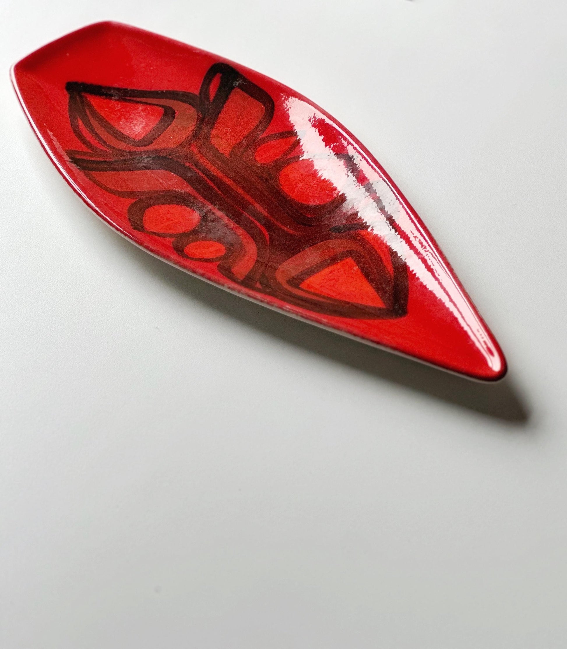 Modernist Poole Pottery Aegean Large Dish, c.1965–72 with Monogram Attributed to Diana Davis