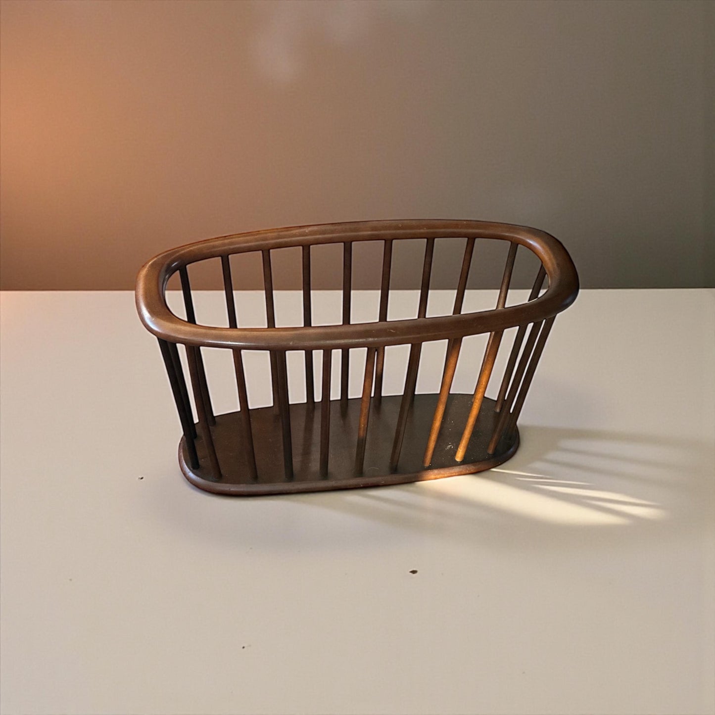 Mid-Century Wooden Magazine Rack, c.1960