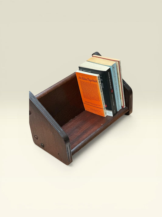 Vintage Antique Wooden Magazine Rack / Book Trough (1930–40s)