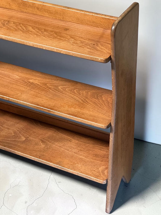Mid-Century Oak Open Bookcase, Unattributed