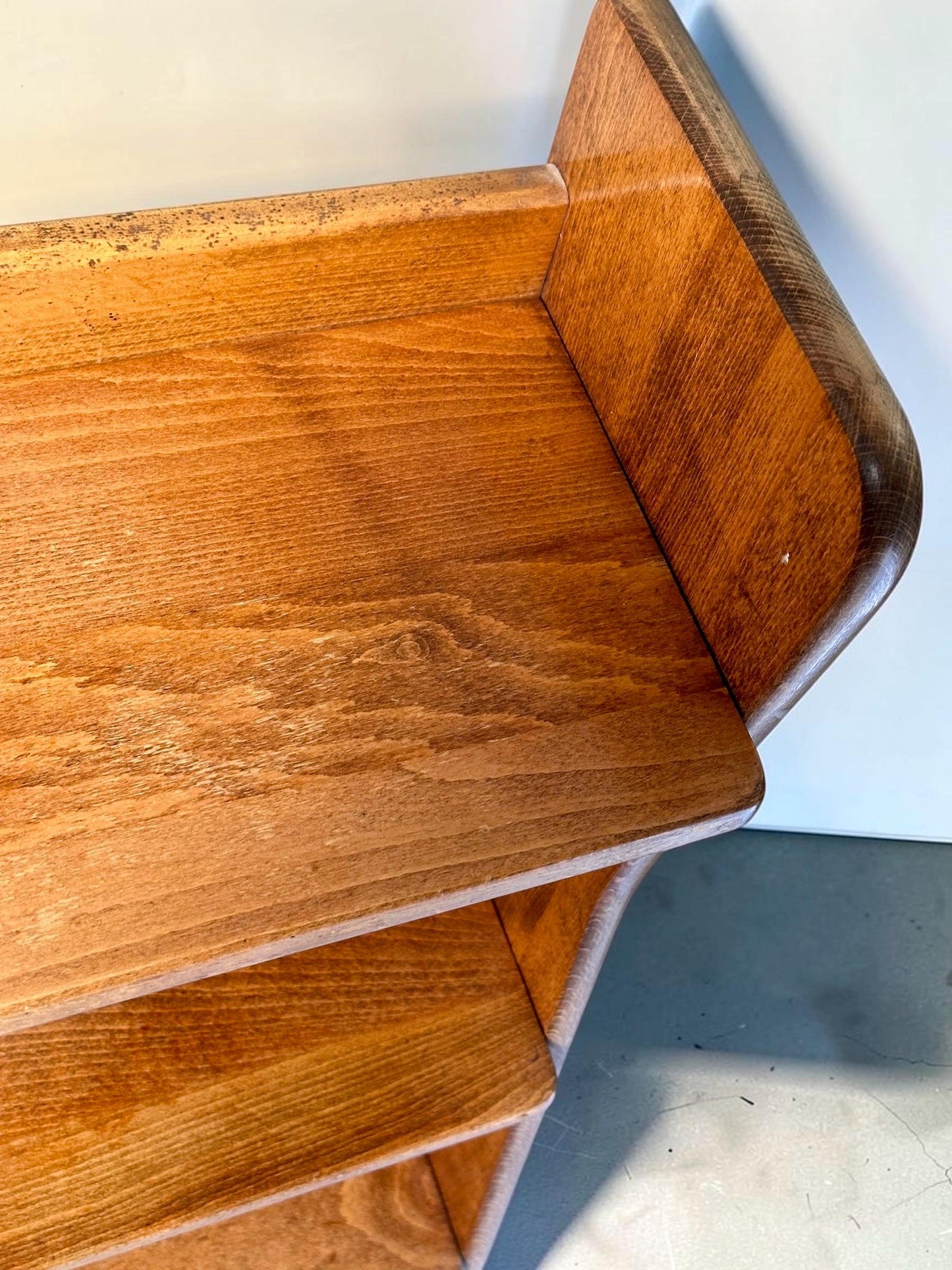 Mid-Century Oak Open Bookcase, Unattributed