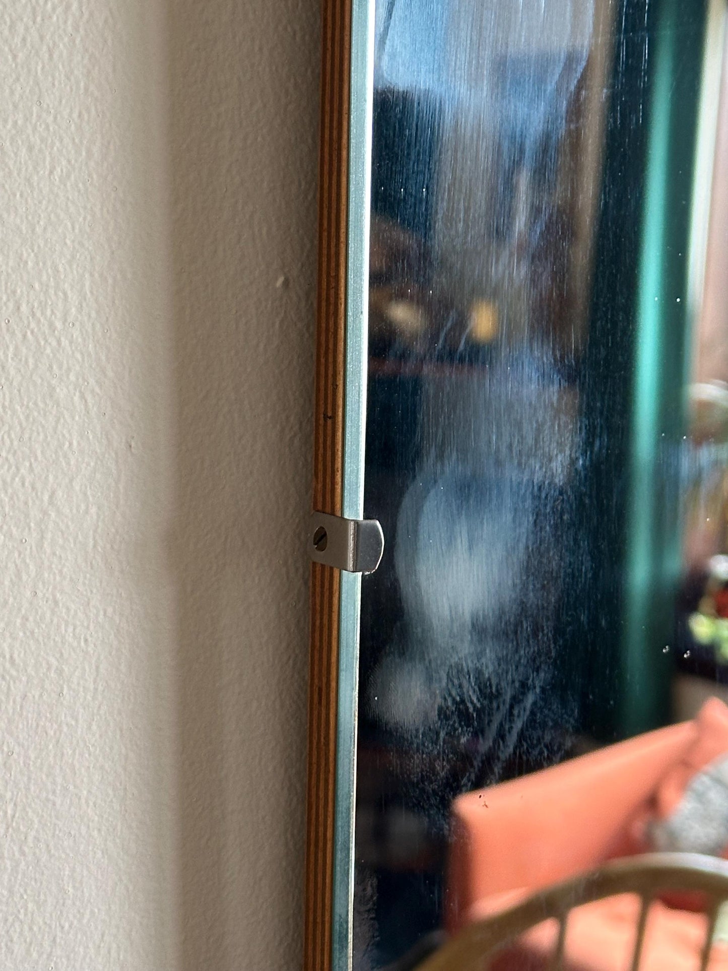 Vintage Modernist Plywood Wall Mirror | c.1960s–70s