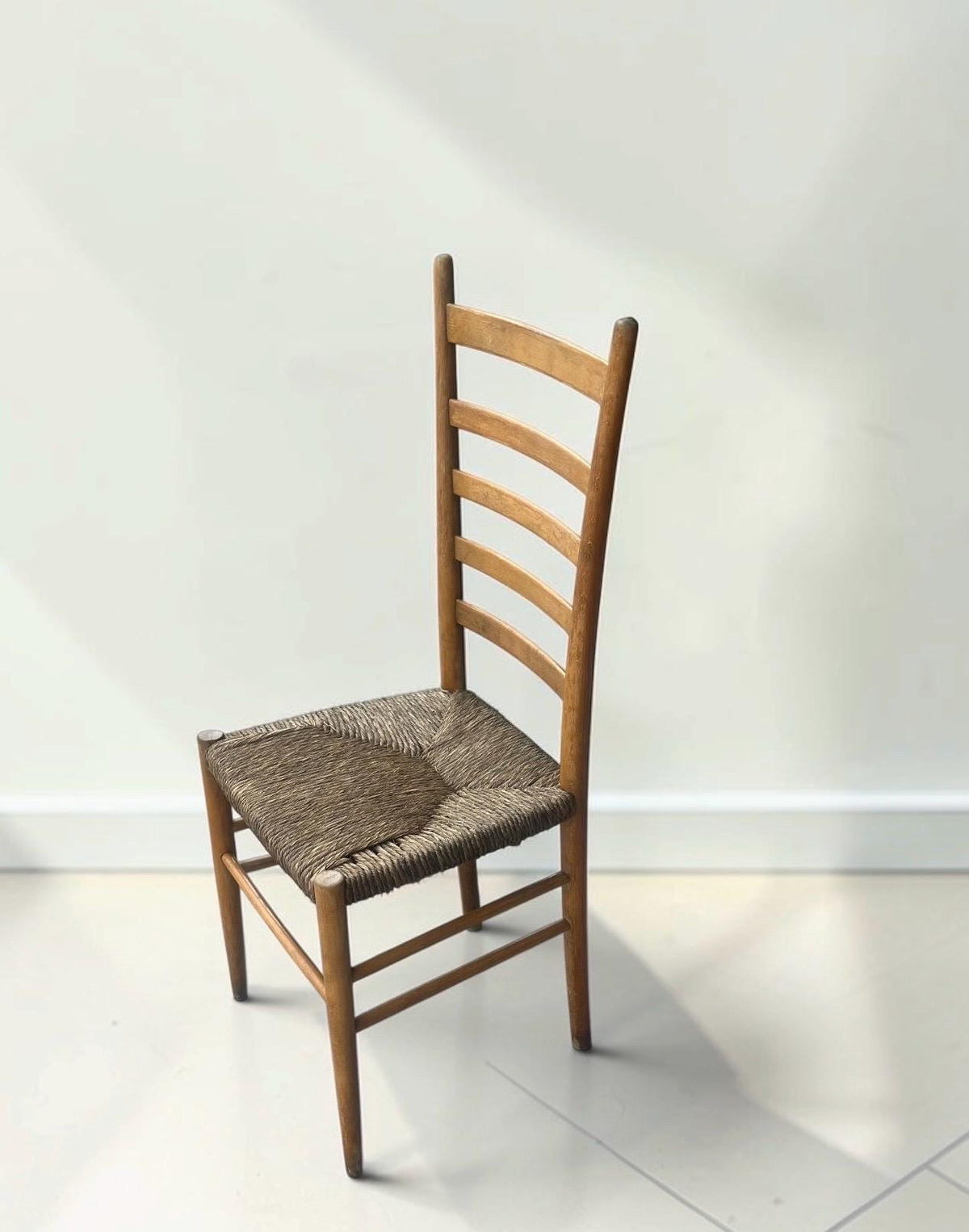 1960s Italian Rush Dining Chairs | Rooksmoor Mills | Set of Four