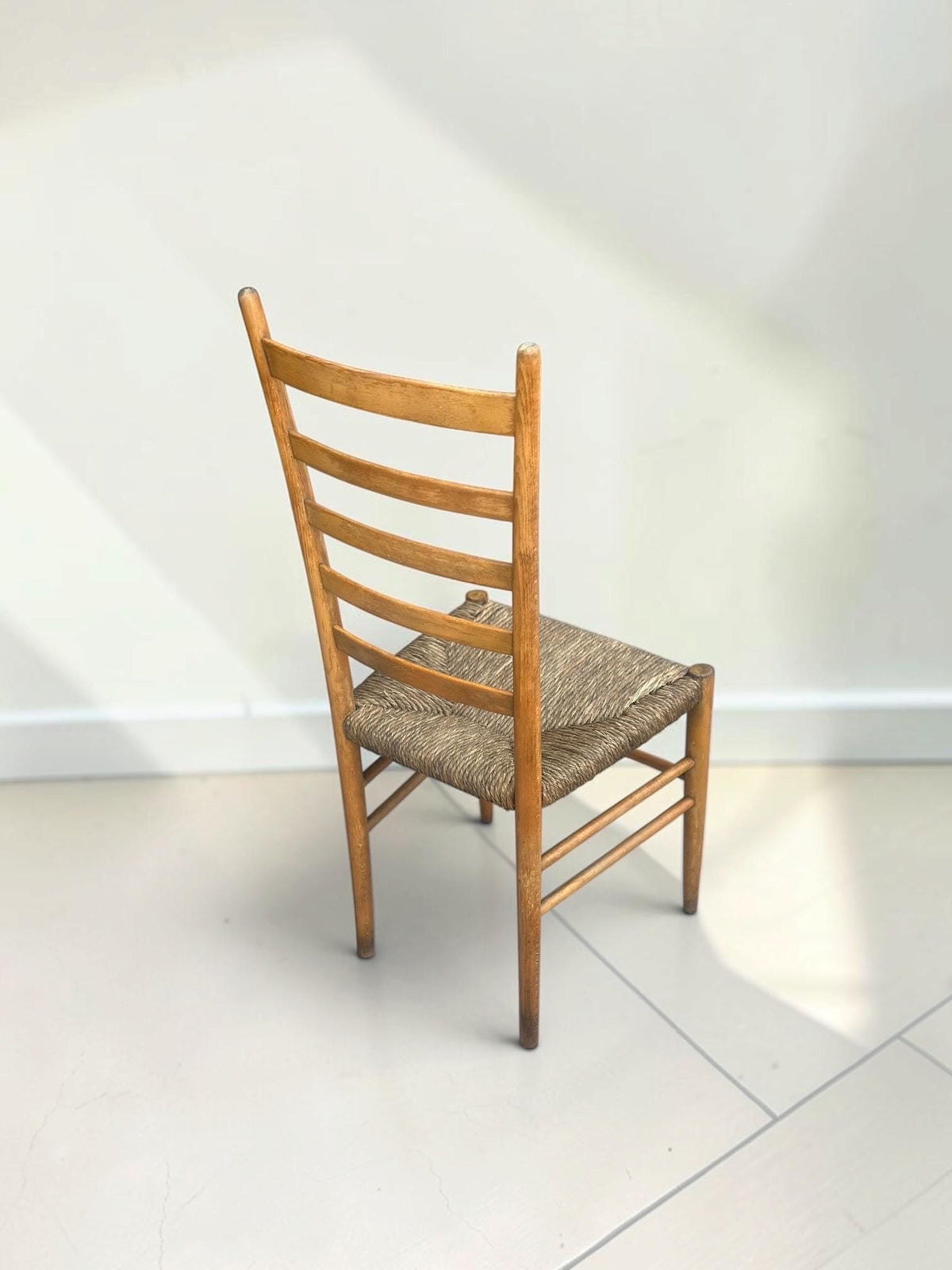 1960s Italian Rush Dining Chairs | Rooksmoor Mills | Set of Four