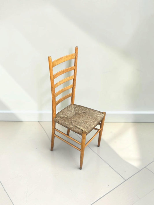 1960s Italian Rush Dining Chairs | Rooksmoor Mills | Set of Four