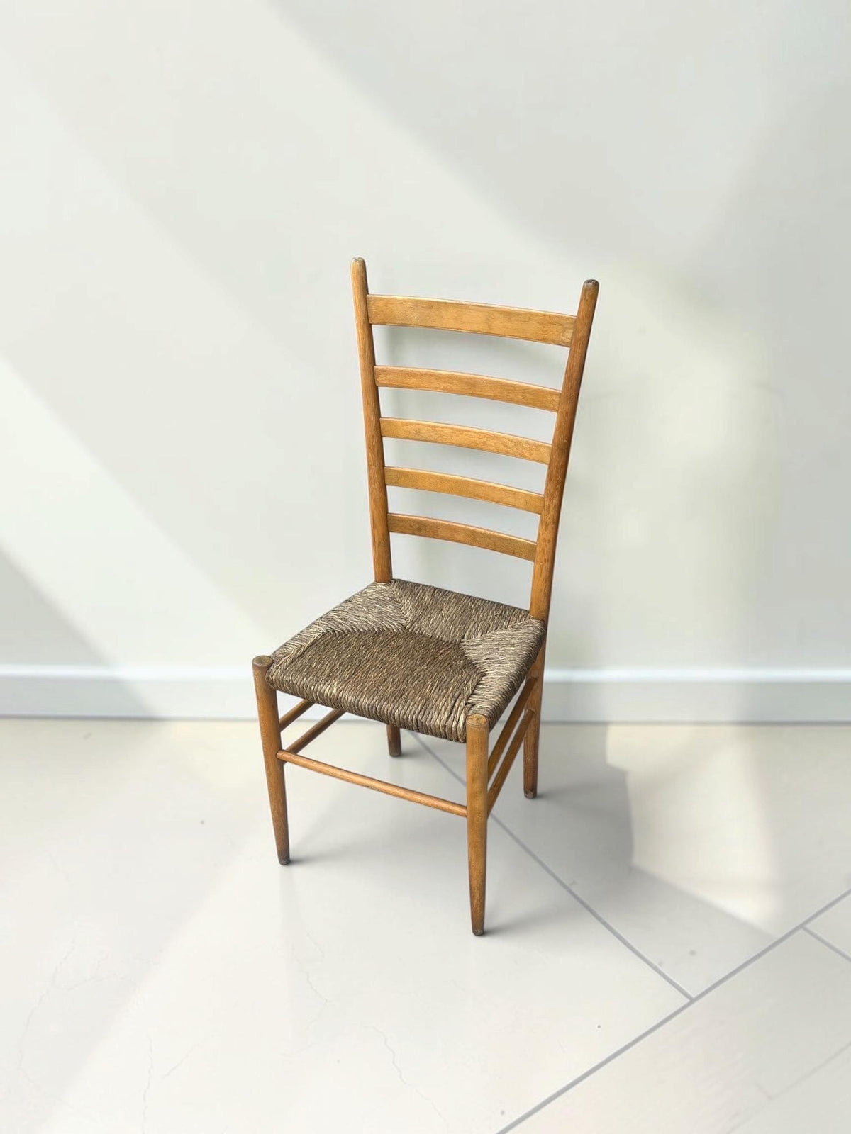 1960s Italian Rush Dining Chairs | Rooksmoor Mills | Set of Four