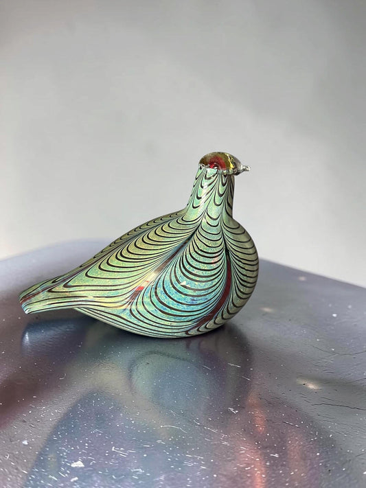 Oiva Toikka Nuutajärvi Pheasant | Finnish Art Glass, 1980s