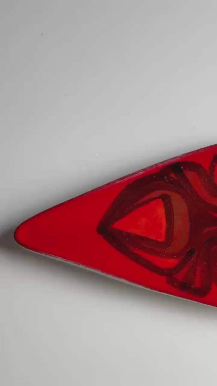 Modernist Poole Pottery Aegean Large Dish, c.1965–72 with Monogram Attributed to Diana Davis