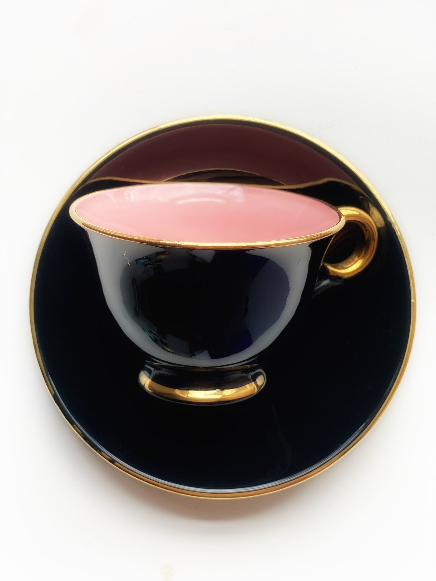 Scandinavian Coffee Tea 1960s Stavenger Flint Norway Harlequin Espresso Tea Cups and Saucers Set of 6 Teapot Jug and Sugar Bowk