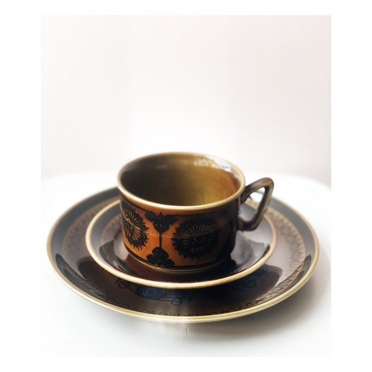 Vintage Coffee Place Setting Sera pattern by Inger Waage for Stavangerflint of Norway 1968