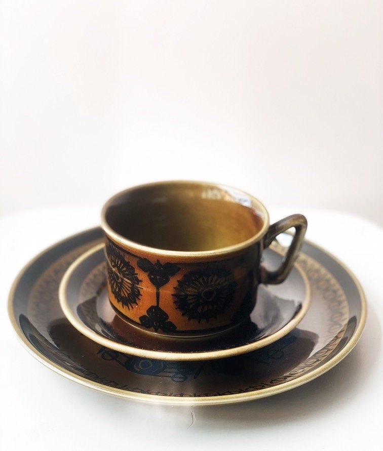 Vintage Coffee Place Setting Sera pattern by Inger Waage for Stavangerflint of Norway 1968
