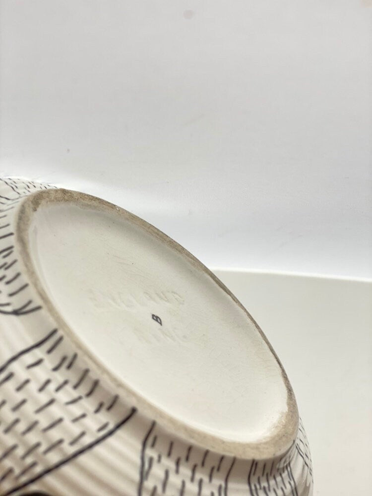 Scandinavian Style 1940s 50s British Autumn Illustrated Bowl