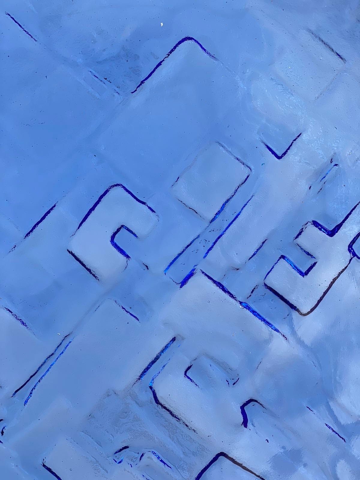 1960s Ruda Glasbruk Swedish Cobalt Glass Platter by Gotte Augustsson Art Glass