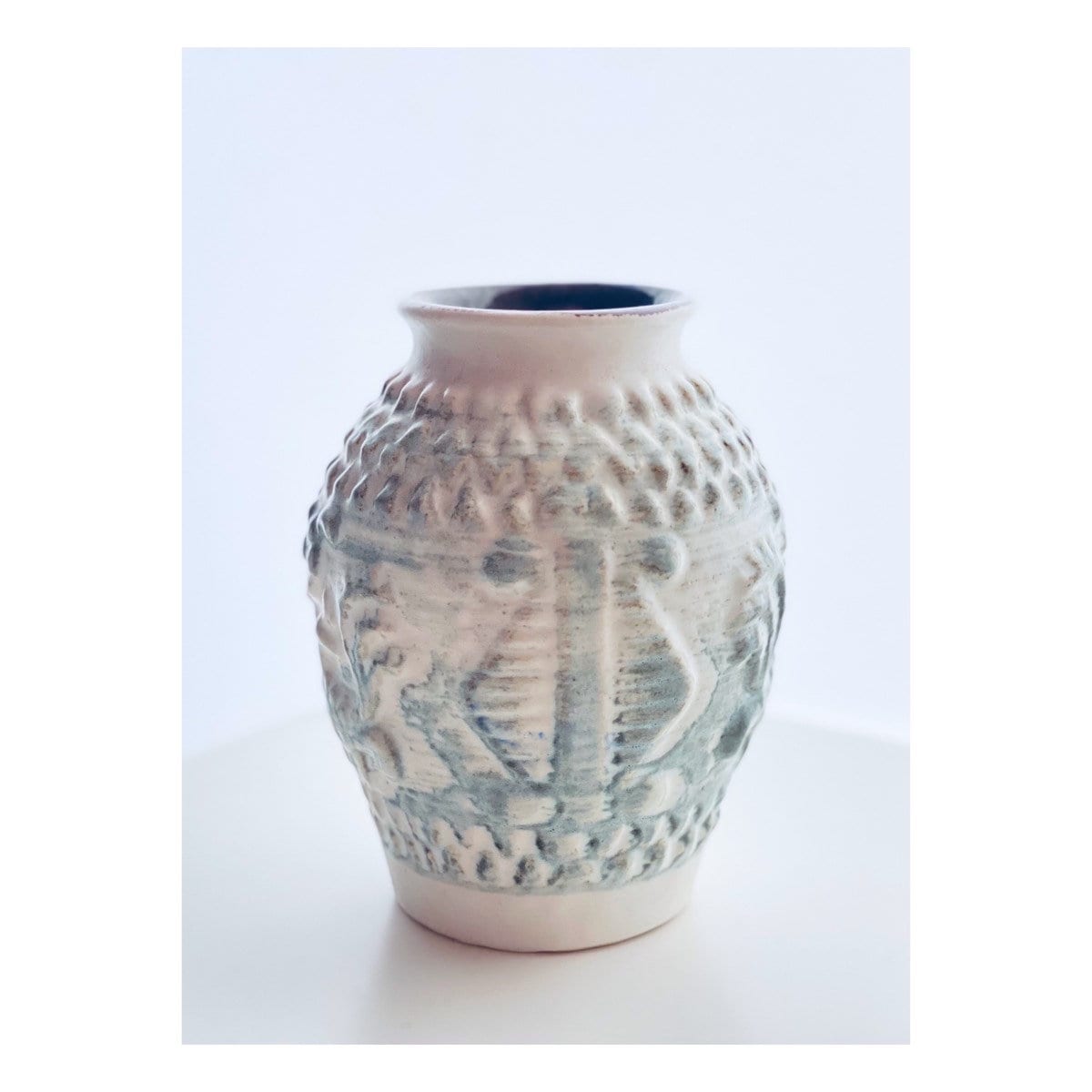 Vintage Bay Keramik Ceramic Vase Bodo Mans 1960s West Germany WGP 958-14