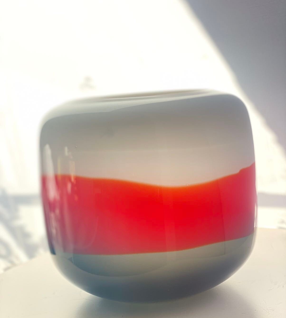 A Murano Art Glass Vase Bowl often attributed to Salviati