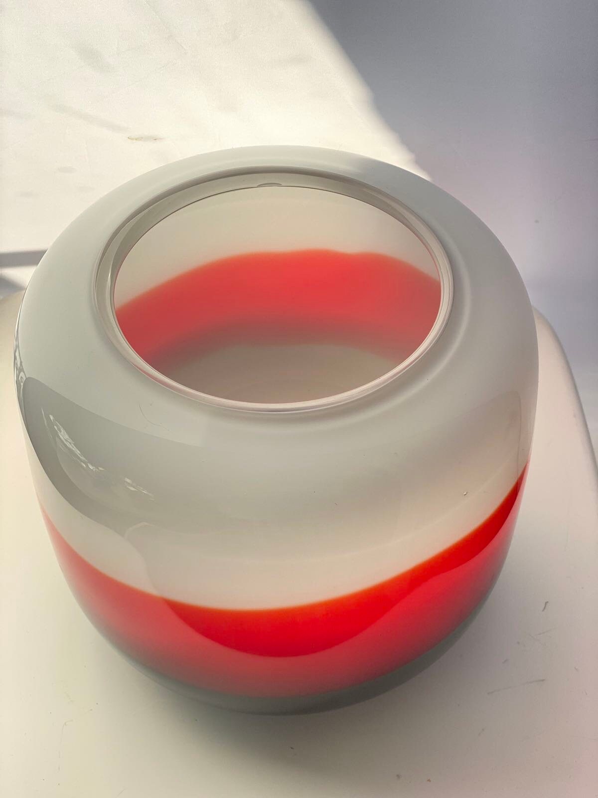 A Murano Art Glass Vase Bowl often attributed to Salviati