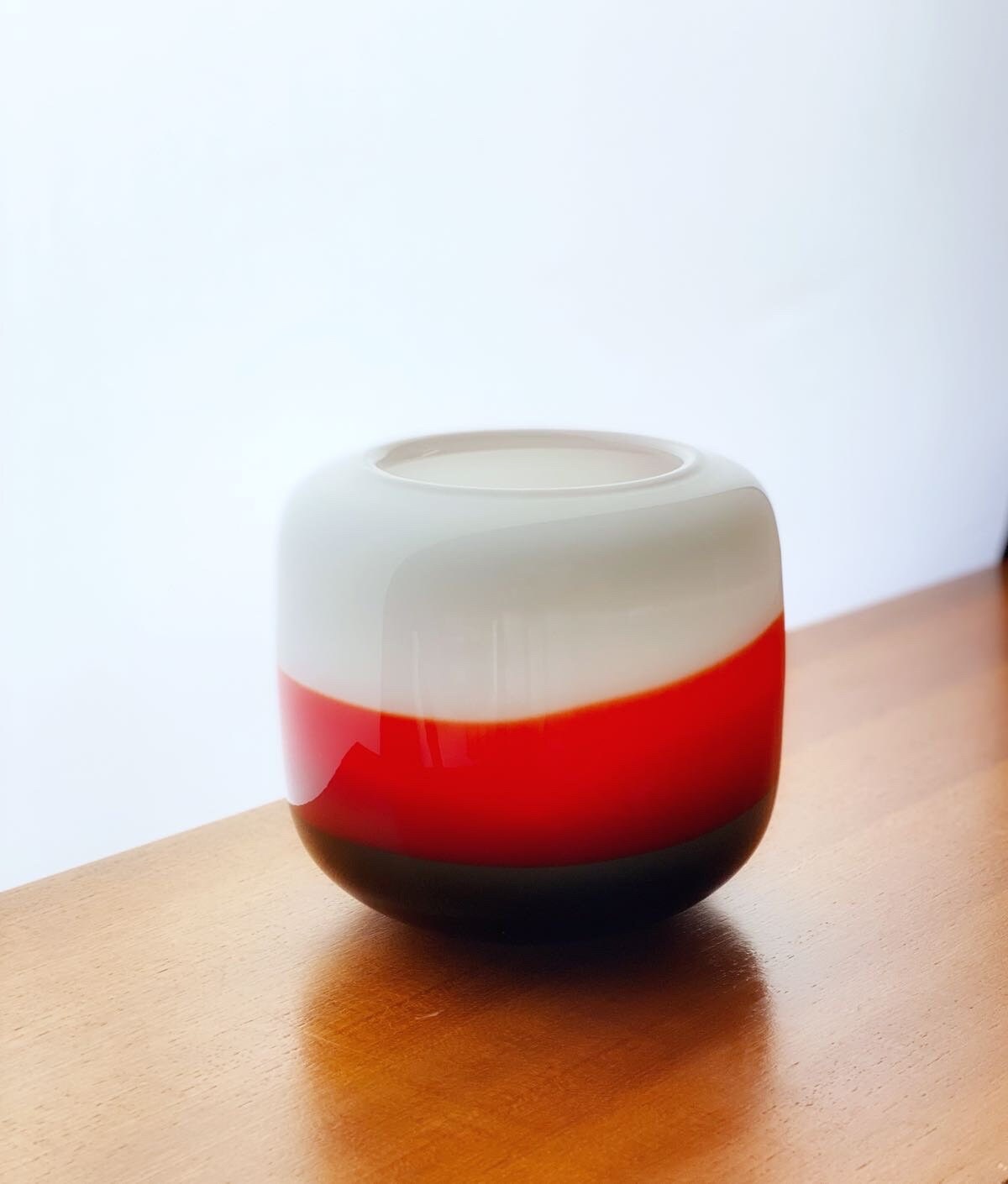A Murano Art Glass Vase Bowl often attributed to Salviati