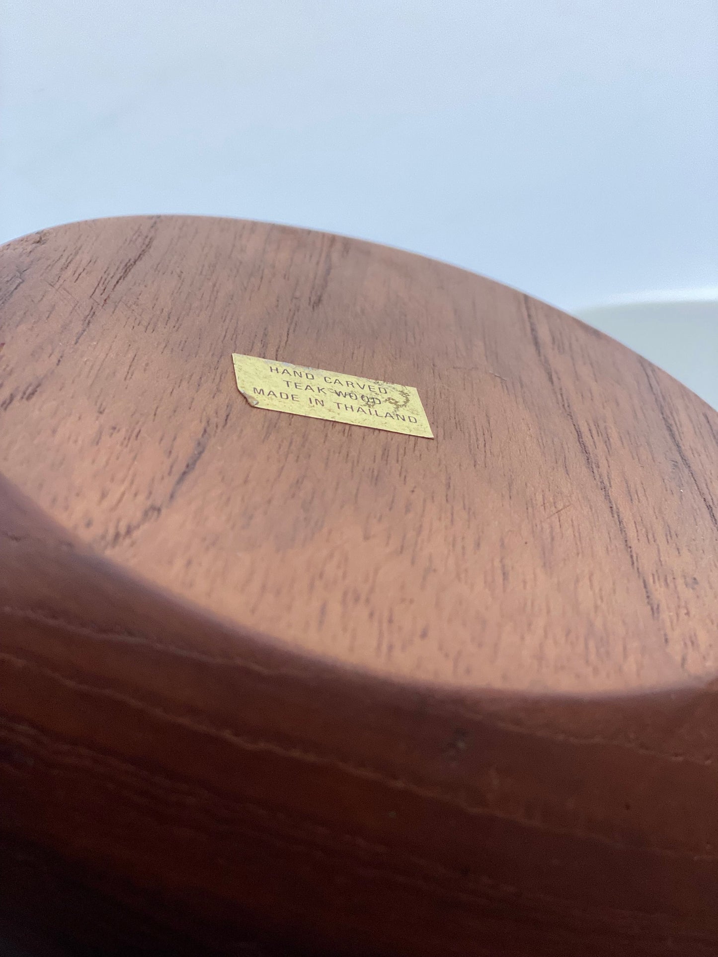 Vintage Danish Style Teak Small Bowl 1970s