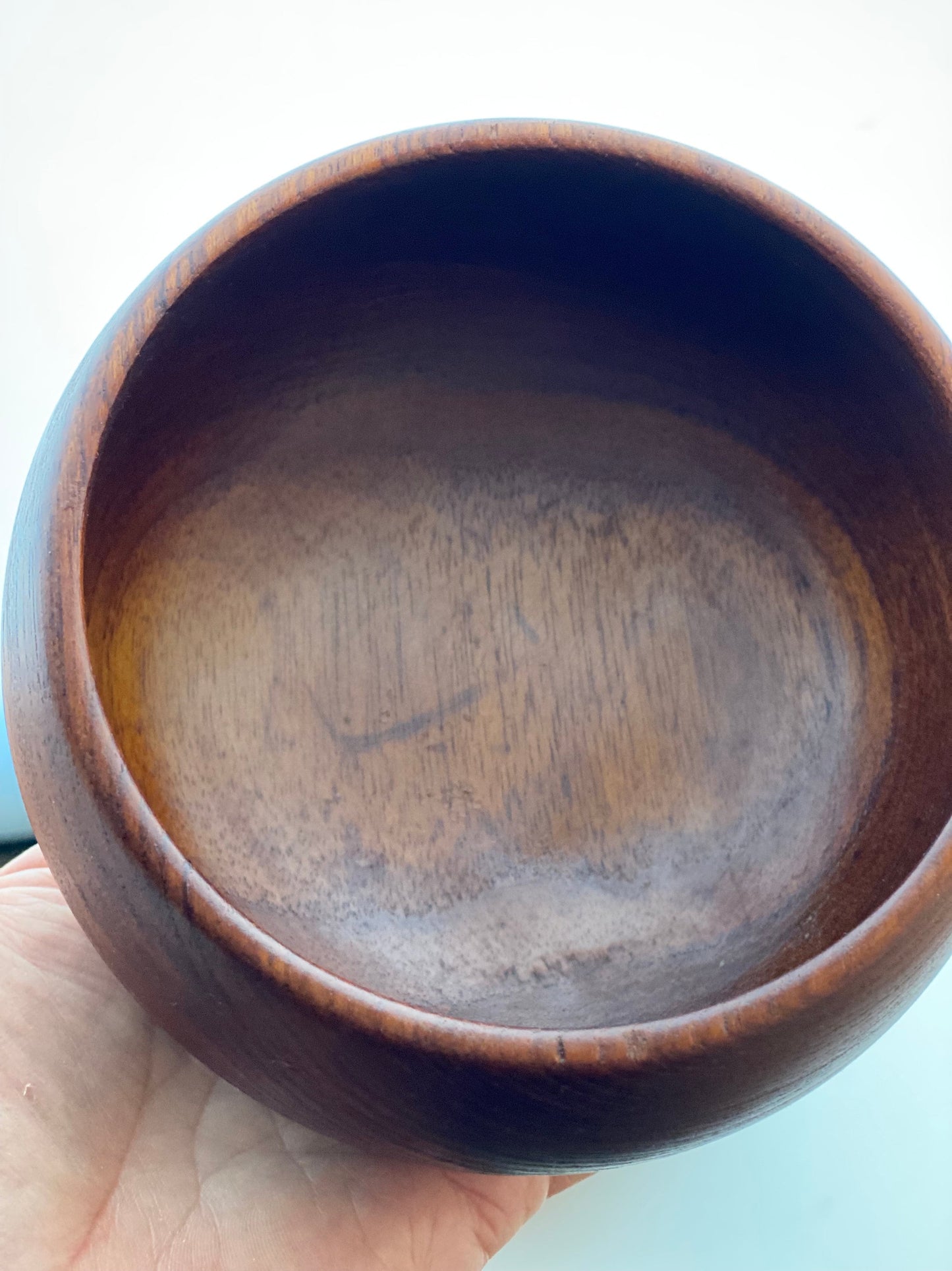 Vintage Danish Style Teak Small Bowl 1970s