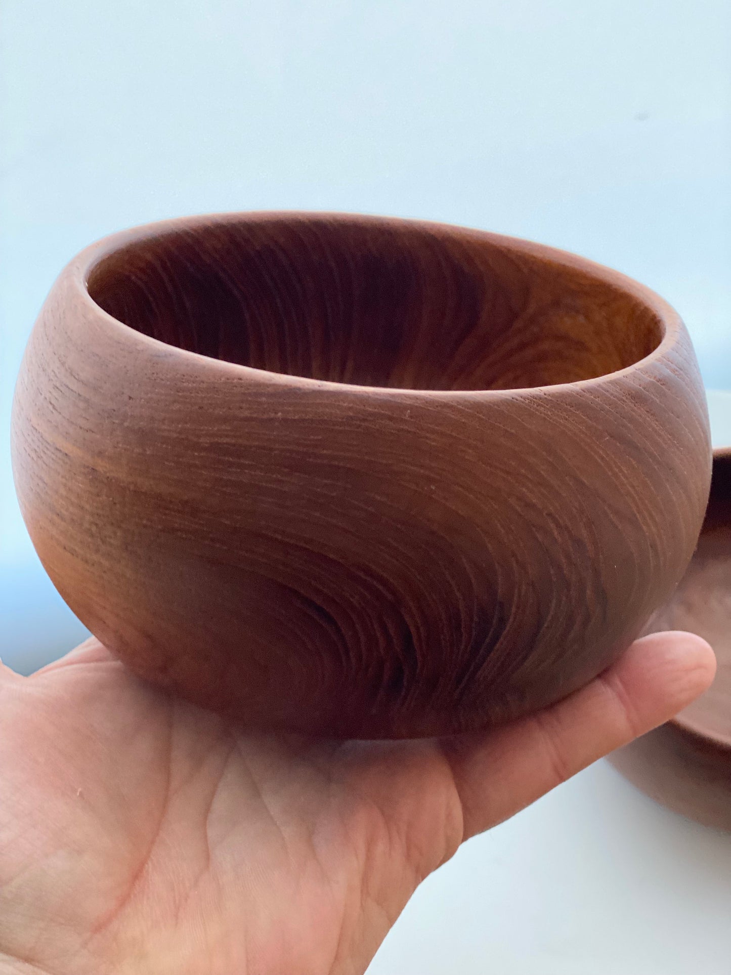 Vintage Danish Style Teak Small Bowl 1970s