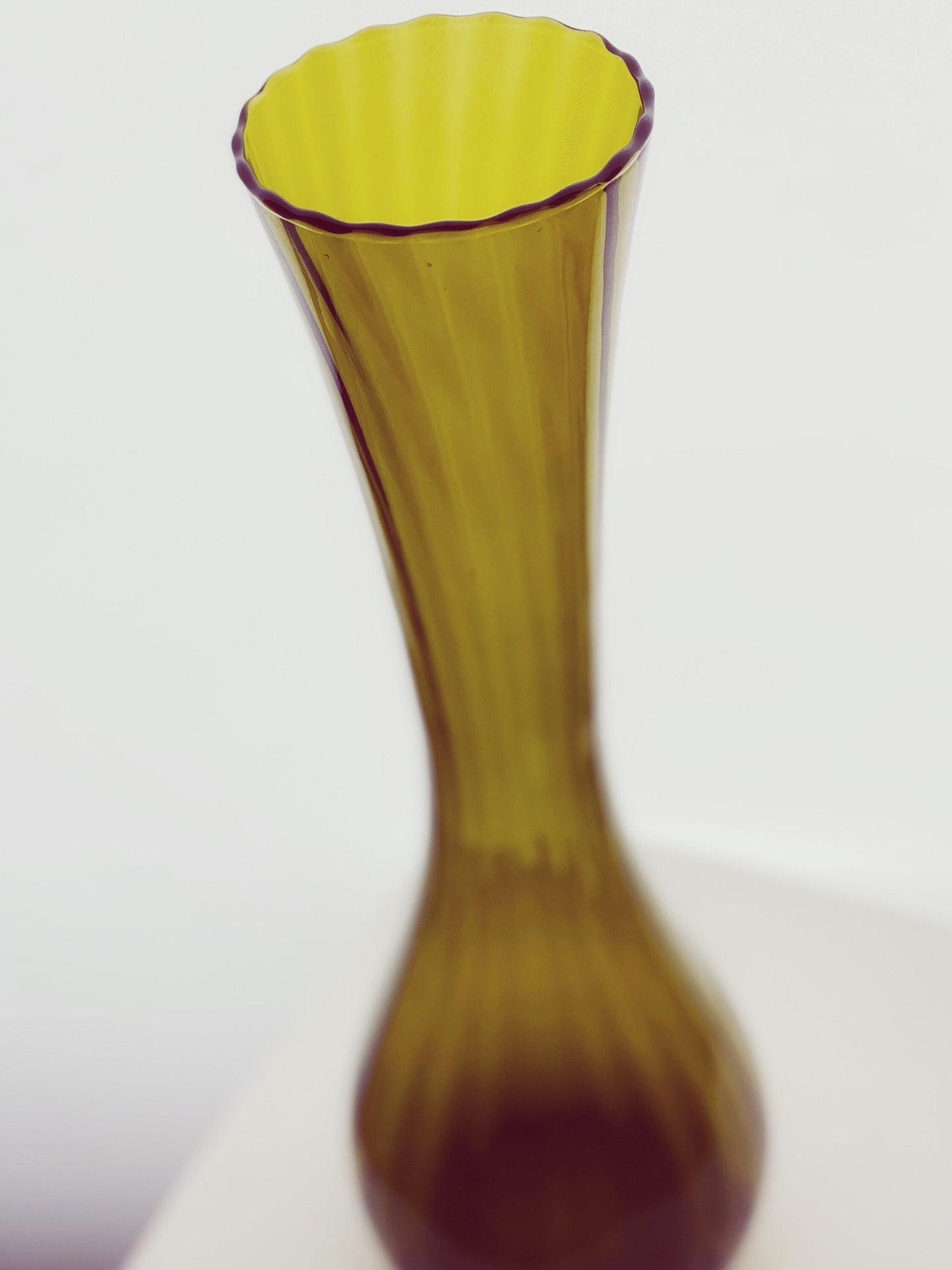 Vintage Empoli 1970s Moss Green Tall Vase