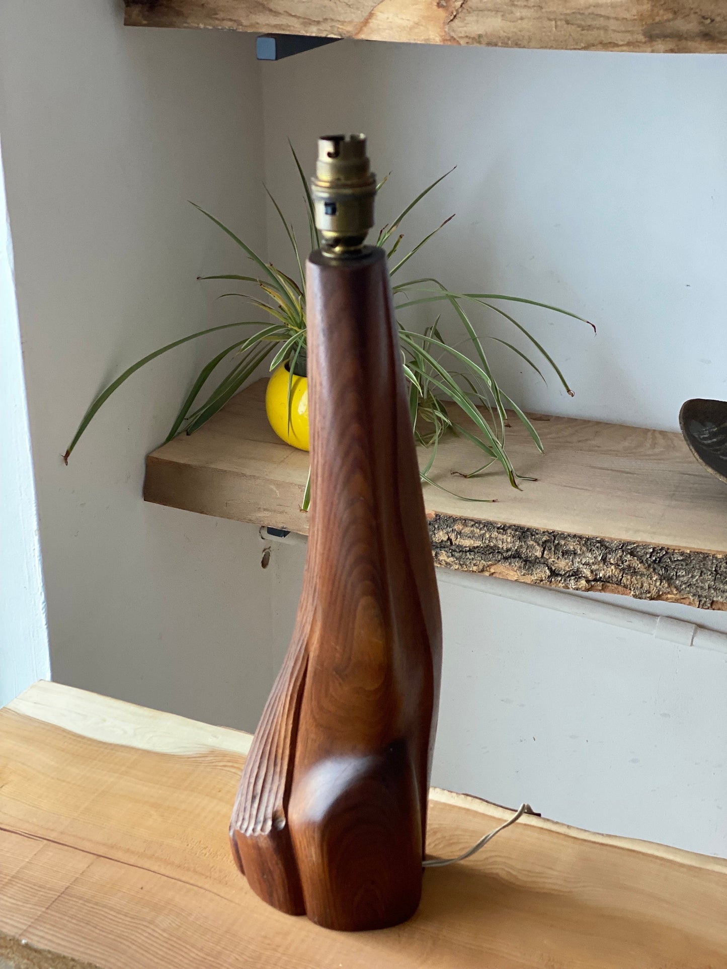 1960s Teak Table Lamp Asymmetric Design