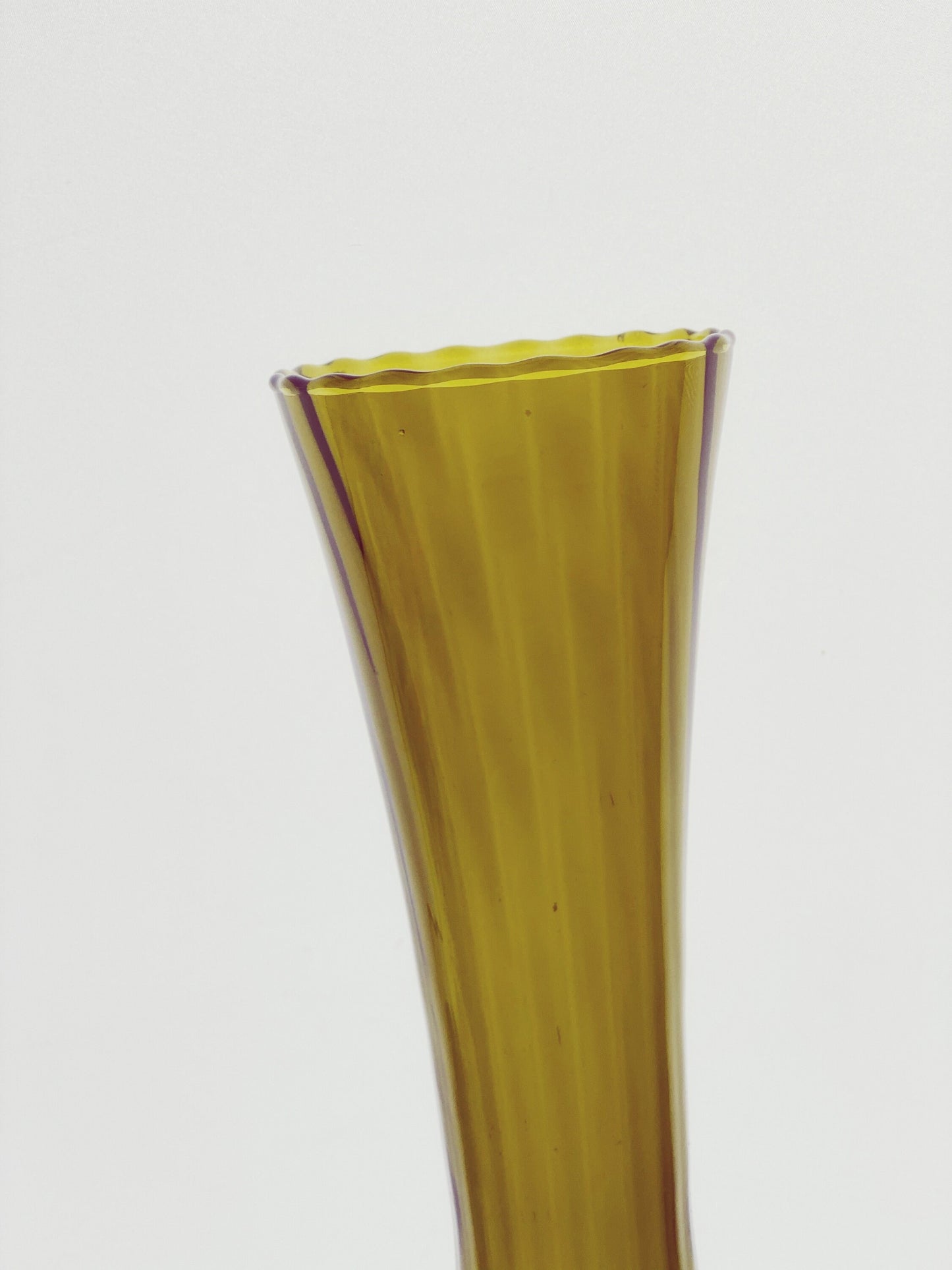 Vintage Empoli 1970s Moss Green Tall Vase