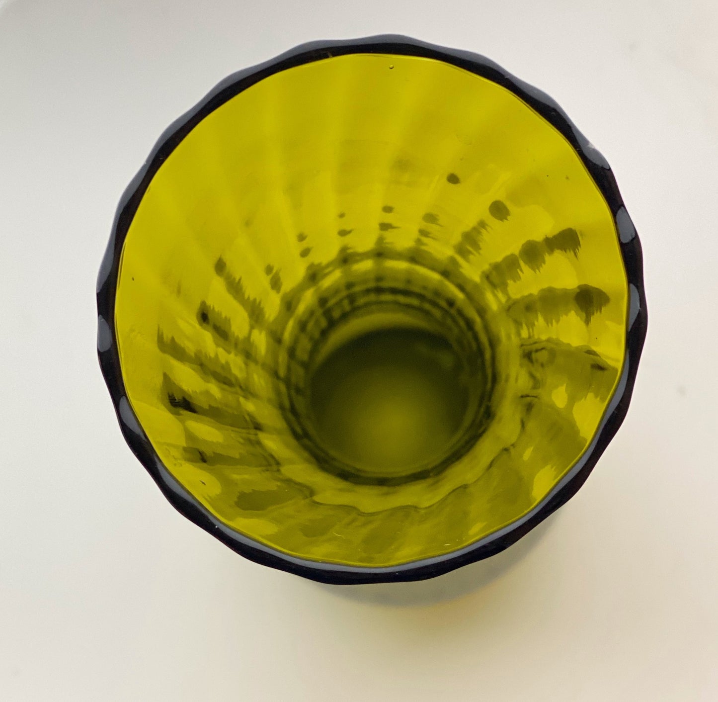 Vintage Empoli 1970s Moss Green Tall Vase