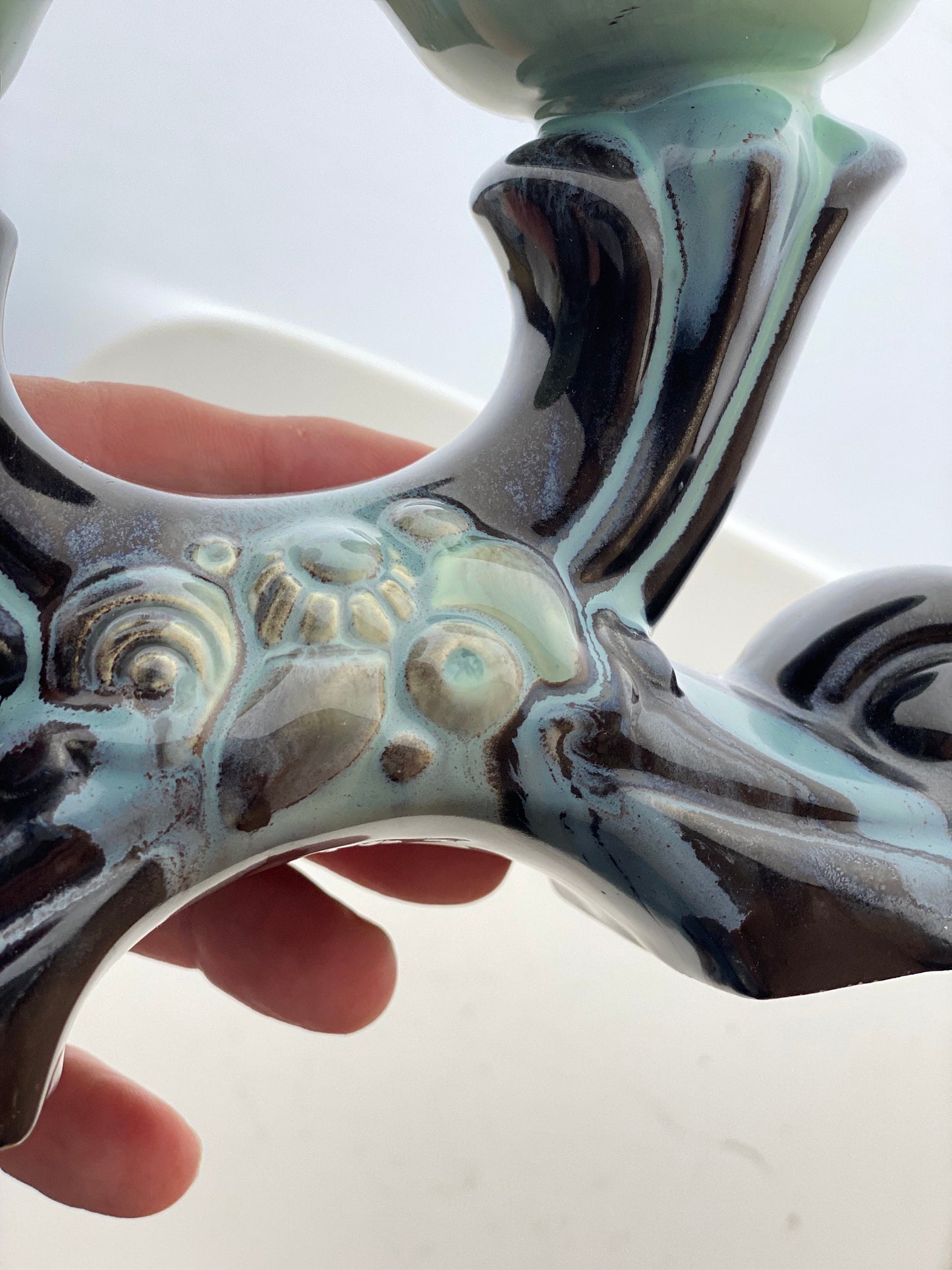 1960s 50s West German Ceramic Candelabra