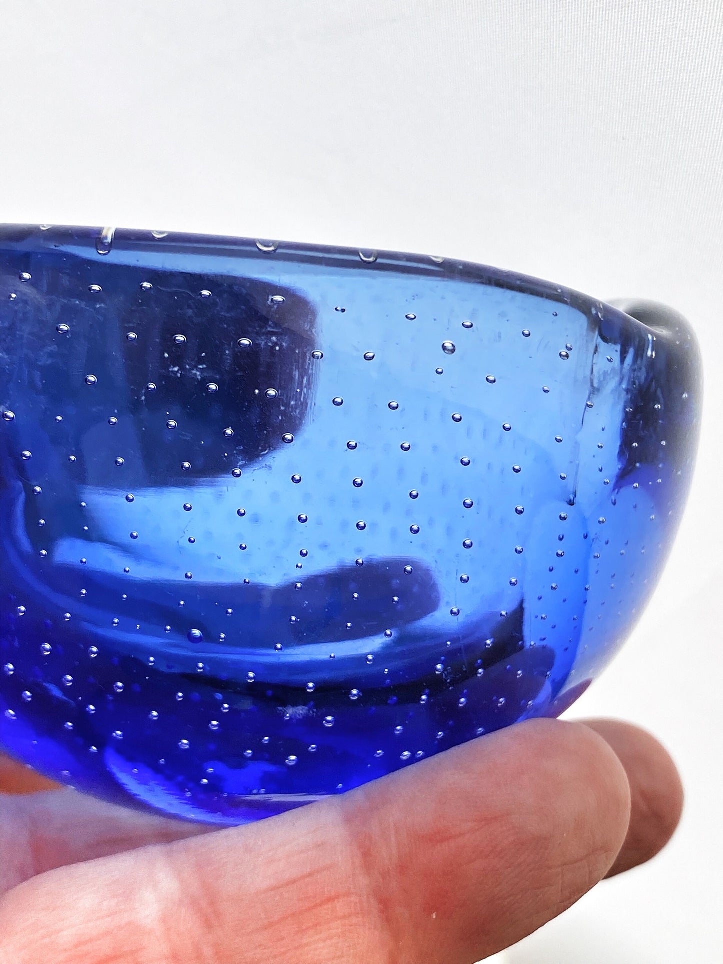 Scandinavian Ashtray. Bubble Glass Design Midcentury